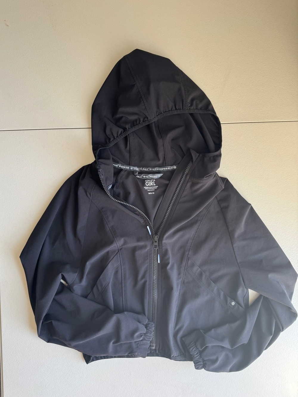 Athleta girl lightweight full zip hooded athletic jacket size 8/10, - Picture 2 of 10
